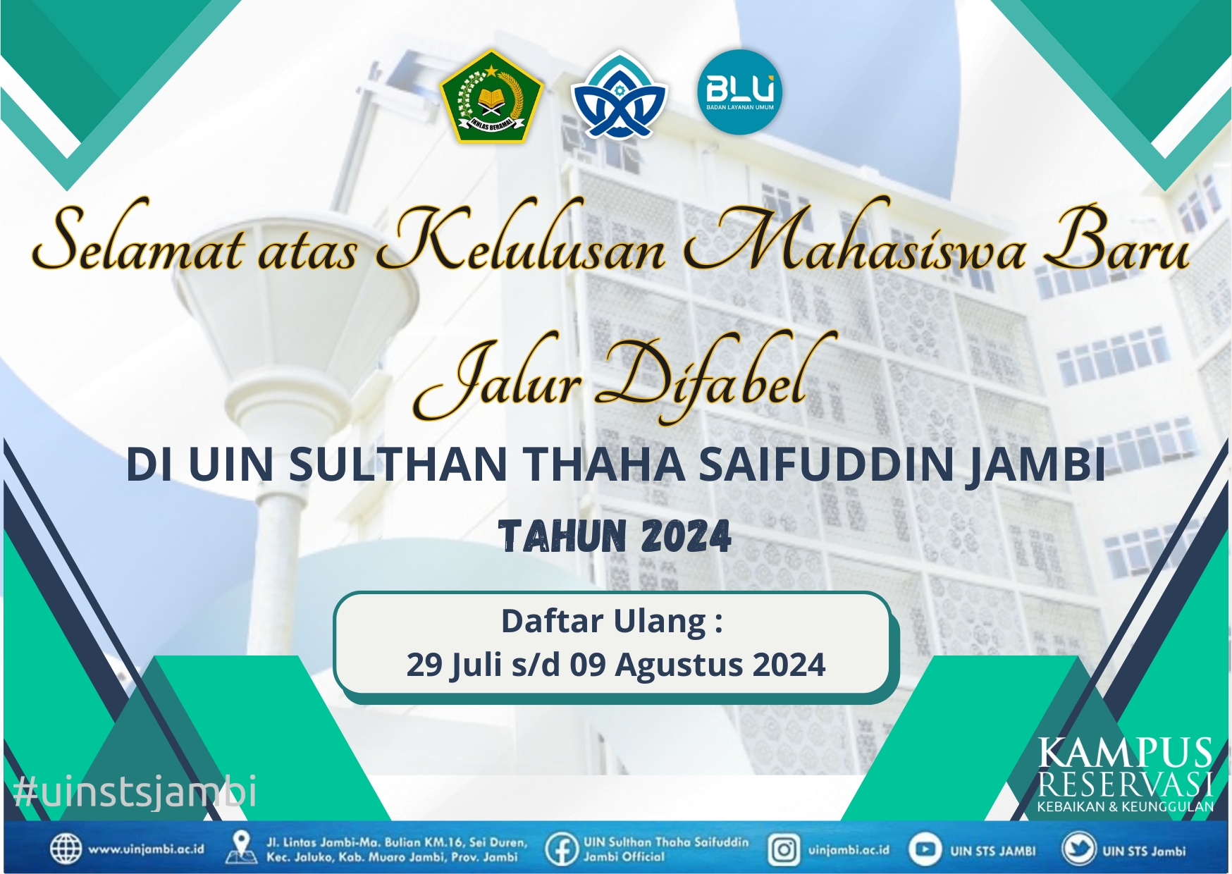 Pengumuman Kelulusan Mahasiswa Baru Jalur Difabel Tahun 2024